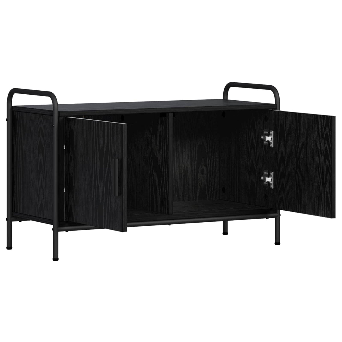 TV Cabinet 79.5 x 33 x 50 cm Black Oak Engineered Wood
