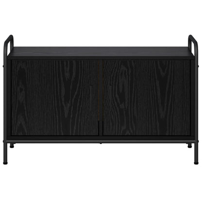 TV Cabinet 79.5 x 33 x 50 cm Black Oak Engineered Wood
