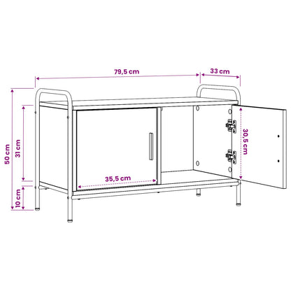 TV Cabinet 79.5 x 33 x 50 cm Old Wood Engineered Wood