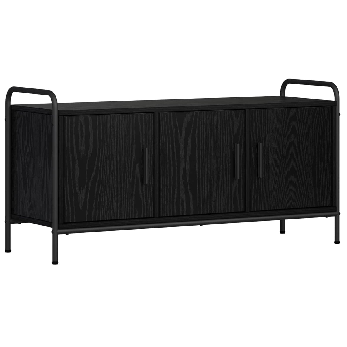 TV Cabinet 99 x 33 x 50 cm Black Oak Engineered Wood