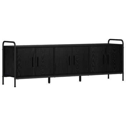 TV Cabinet 146 x 33 x 50 cm Black Oak Engineered Wood