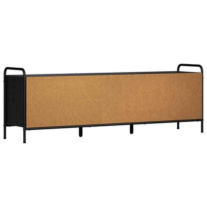 TV Cabinet 146 x 33 x 50 cm Black Oak Engineered Wood