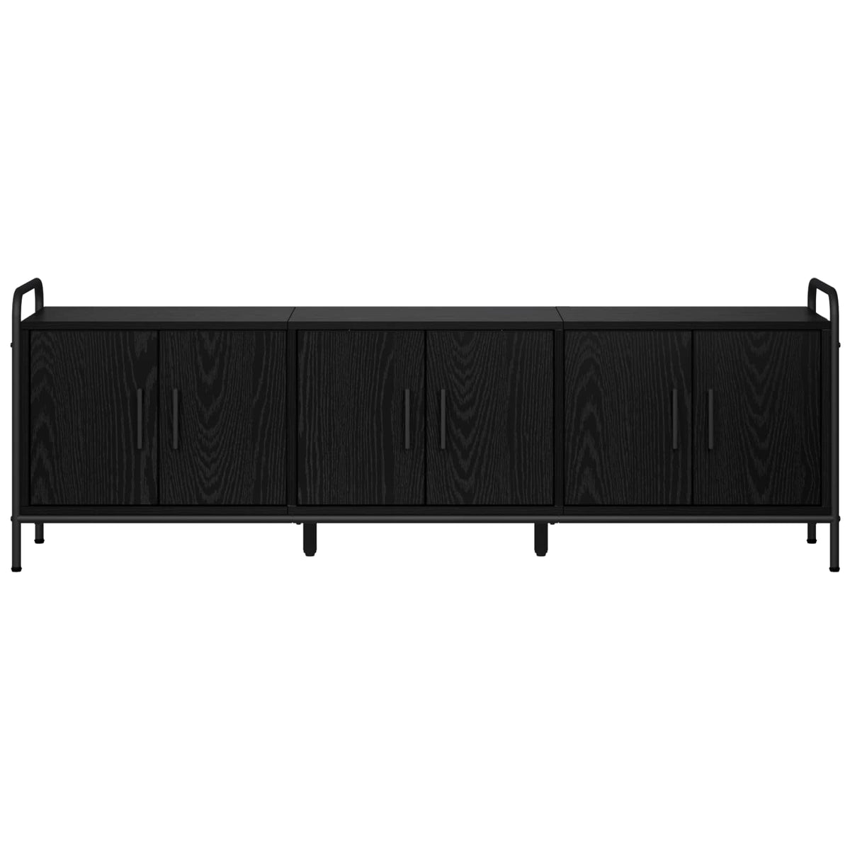 TV Cabinet 146 x 33 x 50 cm Black Oak Engineered Wood