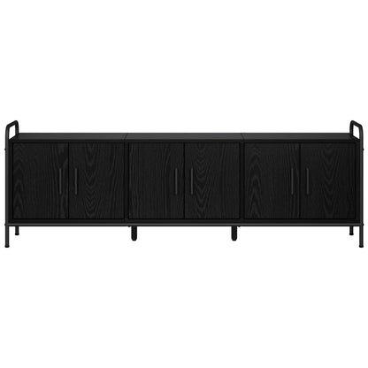 TV Cabinet 146 x 33 x 50 cm Black Oak Engineered Wood