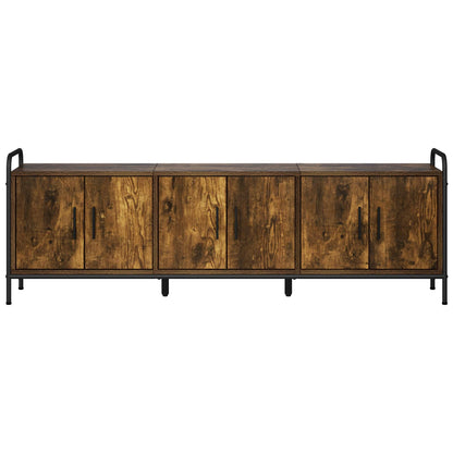 TV Cabinet 146 x 33 x 50 cm Smoked Oak Engineered Wood