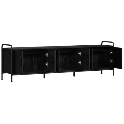 TV Cabinet 167.5 x 33 x 50 cm Black Oak Engineered Wood