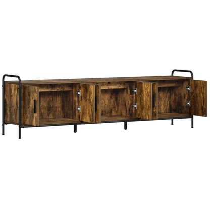 TV Cabinet 167.5 x 33 x 50 cm Smoked Oak Engineered Wood
