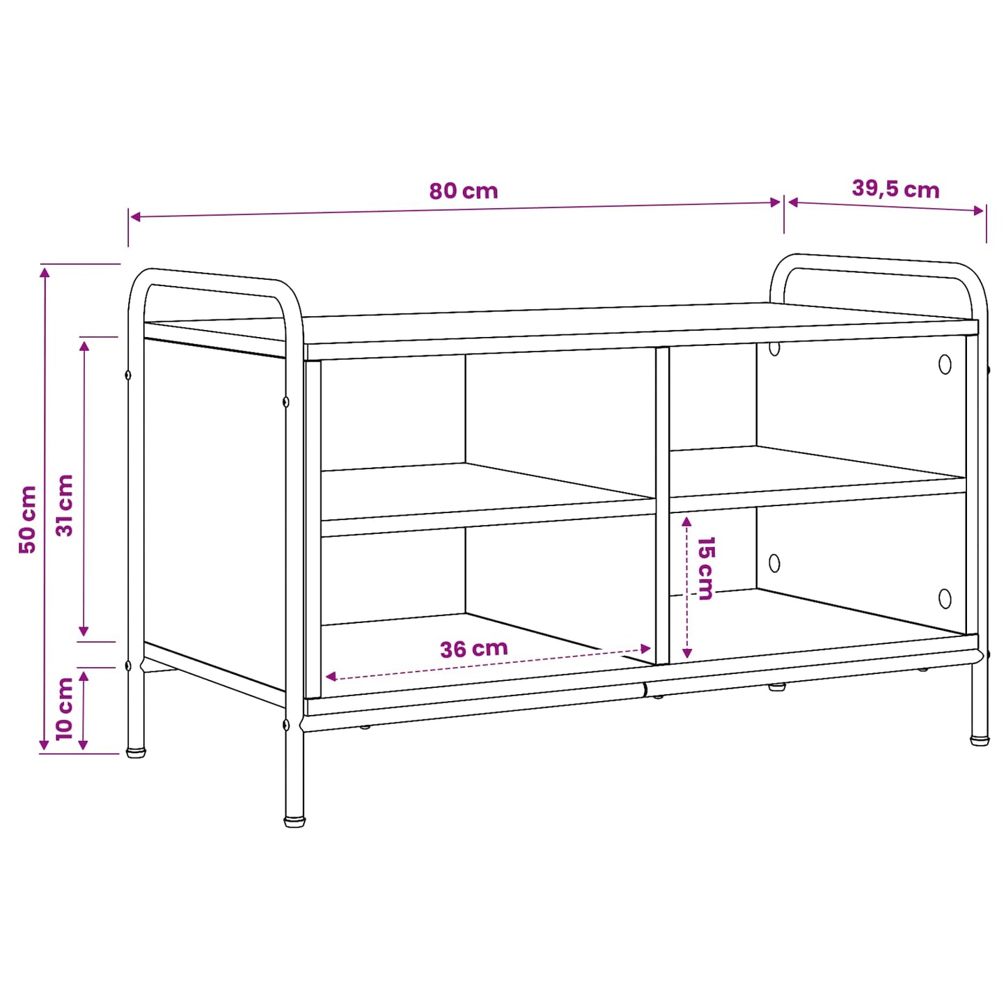 TV Cabinet 80 x 39.5 x 50 cm Old Wood Engineered Wood