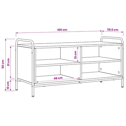 TV Cabinet 100 x 39.5 x 50 cm Grey Sonoma Engineered Wood