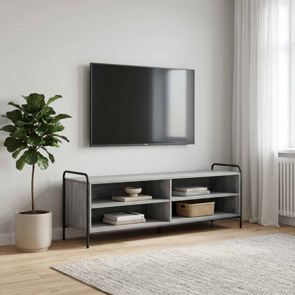 TV Cabinet 140 x 39.5 x 50 cm Grey Sonoma Engineered Wood