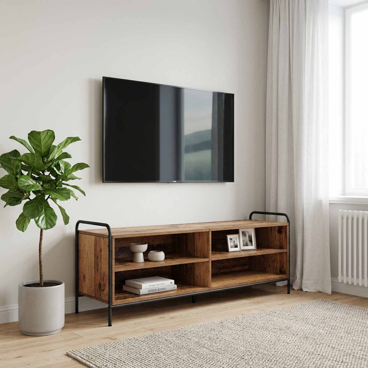TV Cabinet 140 x 39.5 x 50 cm Old Wood Engineered Wood
