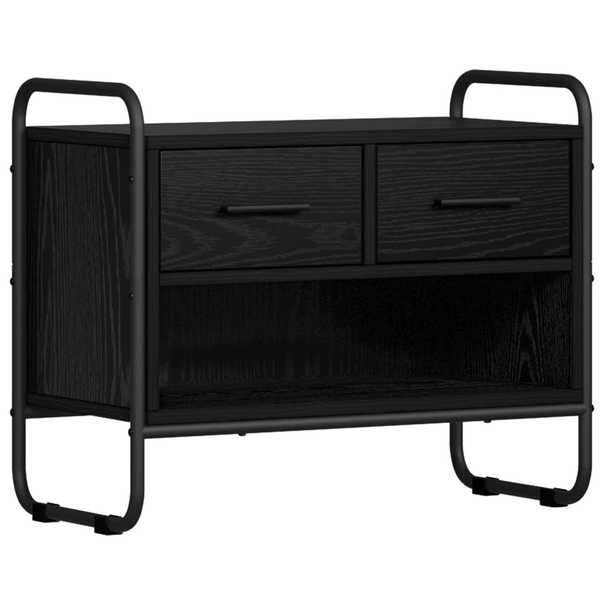 TV Cabinet 60 x 30 x 50 cm Black Oak Engineered Wood