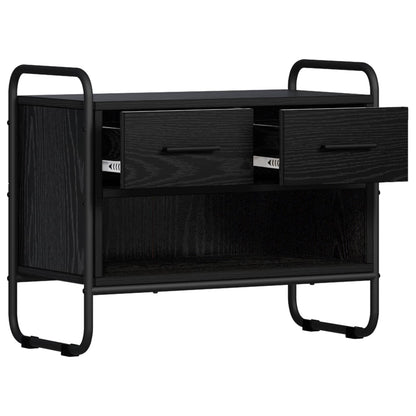 TV Cabinet 60 x 30 x 50 cm Black Oak Engineered Wood