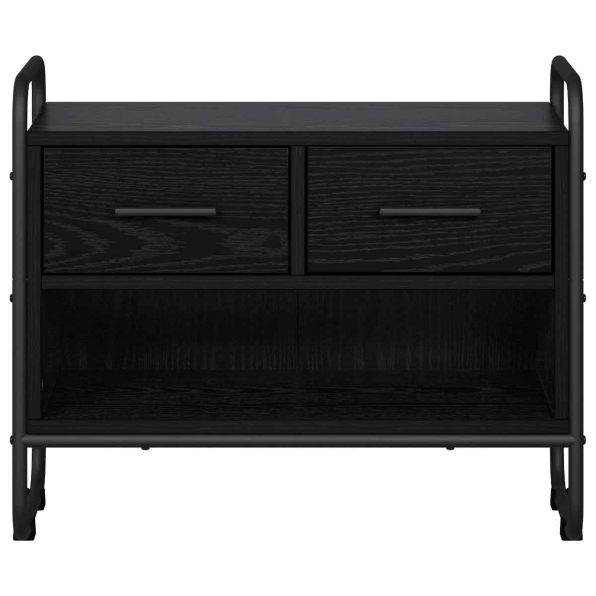 TV Cabinet 60 x 30 x 50 cm Black Oak Engineered Wood