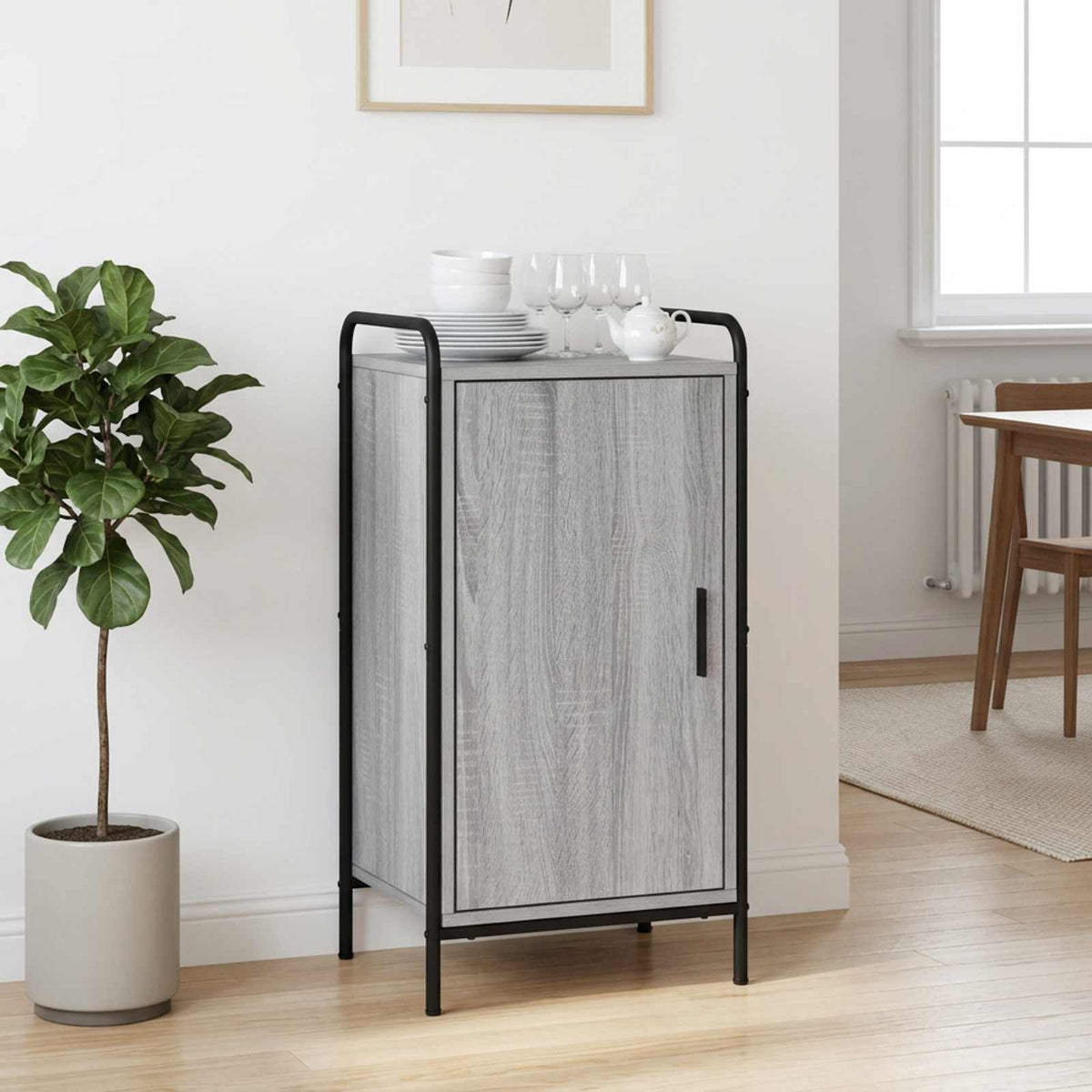 Sideboard Grey Sonoma 40 x 33 x 80.5 cm Engineered Wood