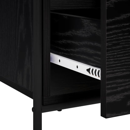 Sideboard Black Oak 40 x 33 x 80.5 cm Engineered Wood