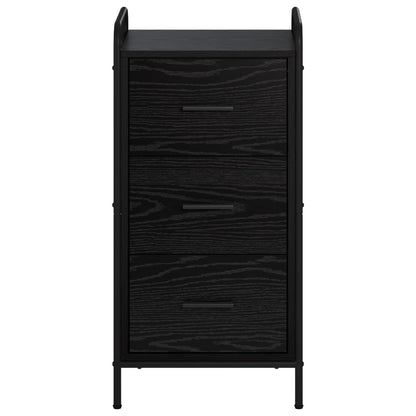 Sideboard Black Oak 40 x 33 x 80.5 cm Engineered Wood