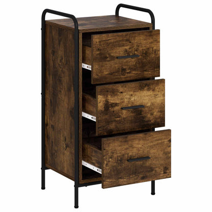Sideboard Smoked Oak 40 x 33 x 80.5 cm Engineered Wood