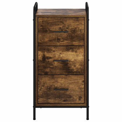 Sideboard Smoked Oak 40 x 33 x 80.5 cm Engineered Wood