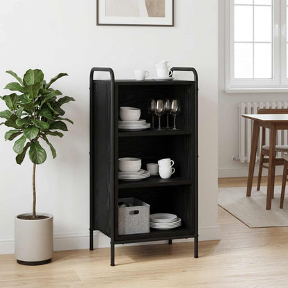 Sideboard Black Oak 40 x 33 x 80.5 cm Engineered Wood