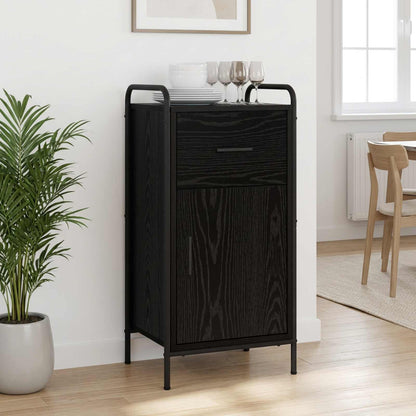 Sideboard Black Oak 40 x 33 x 80.5 cm Engineered Wood