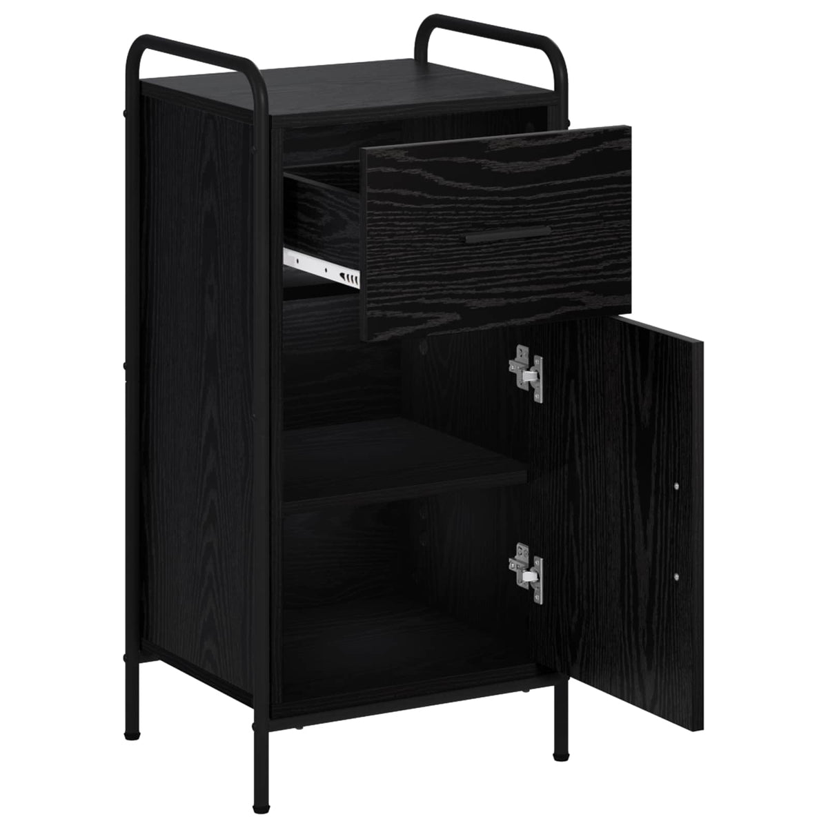 Sideboard Black Oak 40 x 33 x 80.5 cm Engineered Wood