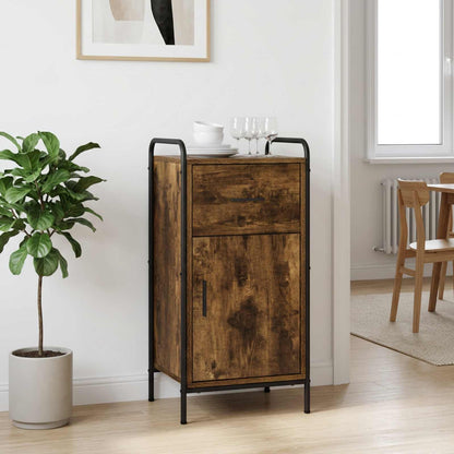 Sideboard Smoked Oak 40 x 33 x 80.5 cm Engineered Wood