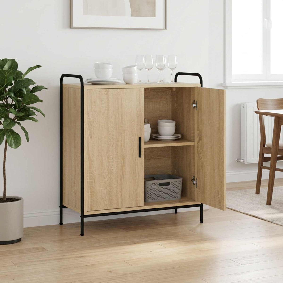 Sideboard Sonoma Oak 73 x 33 x 81 cm Engineered Wood