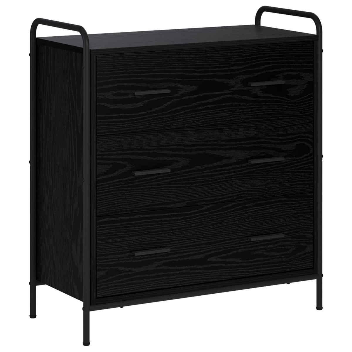 Sideboard Black Oak 73 x 33 x 81 cm Engineered Wood
