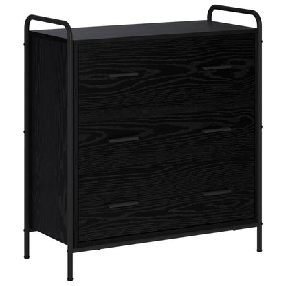 Sideboard Black Oak 73 x 33 x 81 cm Engineered Wood
