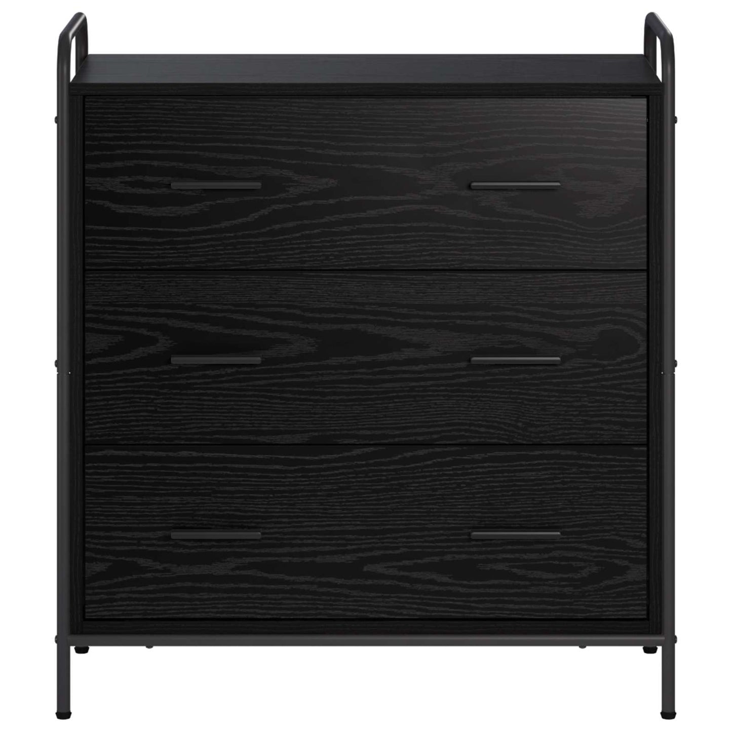 Sideboard Black Oak 73 x 33 x 81 cm Engineered Wood