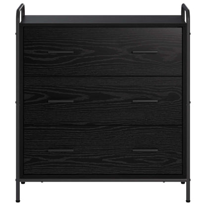 Sideboard Black Oak 73 x 33 x 81 cm Engineered Wood