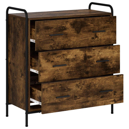 Sideboard Smoked Oak 73 x 33 x 81 cm Engineered Wood