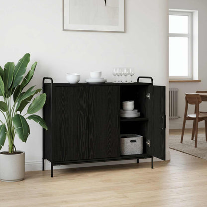 Sideboard Black Oak 98.5 x 33 x 81 cm Engineered Wood