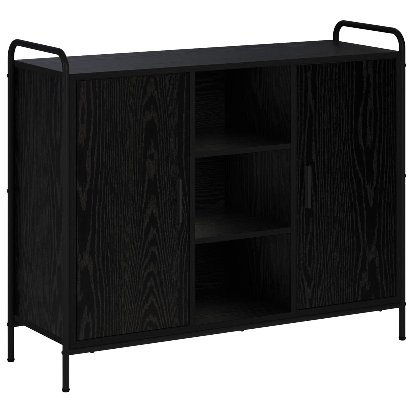 Sideboard Black Oak 98.5 x 33 x 81 cm Engineered Wood