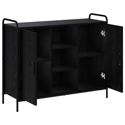 Sideboard Black Oak 98.5 x 33 x 81 cm Engineered Wood