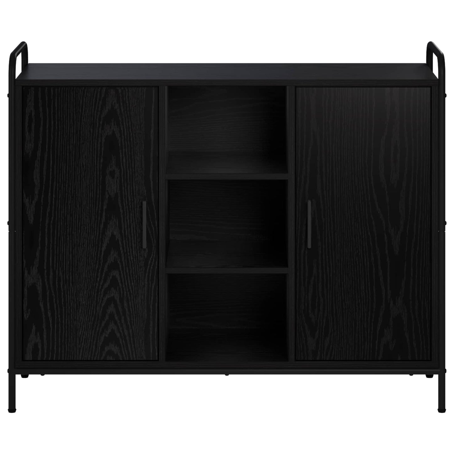 Sideboard Black Oak 98.5 x 33 x 81 cm Engineered Wood