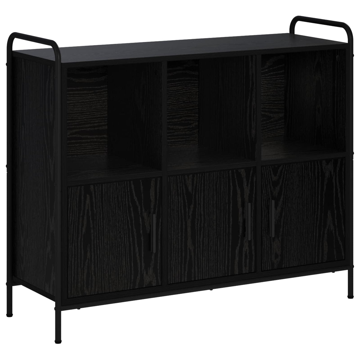 Sideboard Black Oak 97 x 33 x 81 cm Engineered Wood