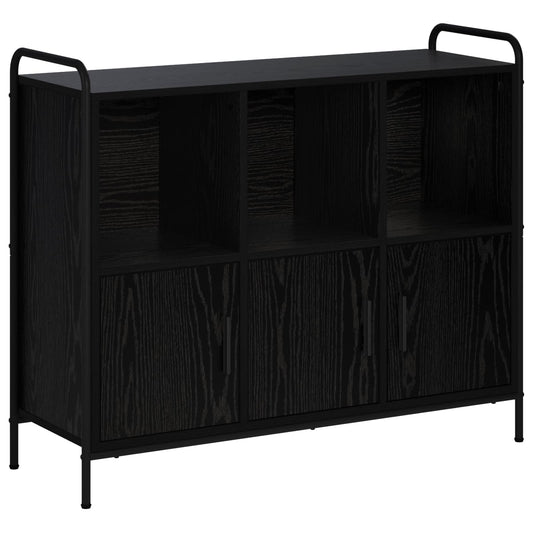 Sideboard Black Oak 97 x 33 x 81 cm Engineered Wood
