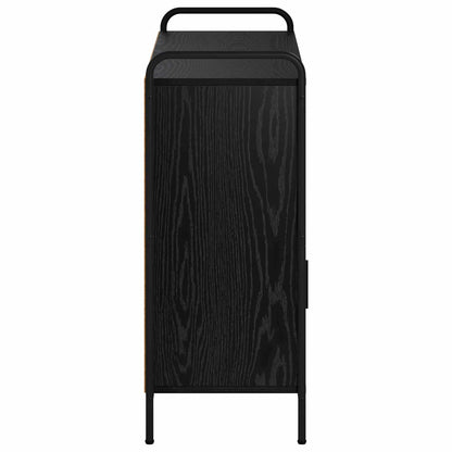 Sideboard Black Oak 97 x 33 x 81 cm Engineered Wood