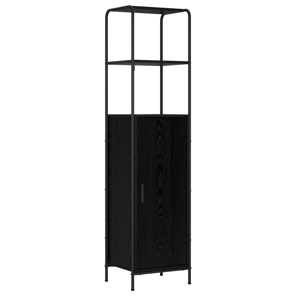 Highboard Black Oak 40 x 33 x 161 cm Engineered Wood
