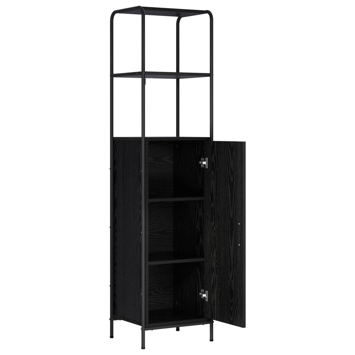 Highboard Black Oak 40 x 33 x 161 cm Engineered Wood