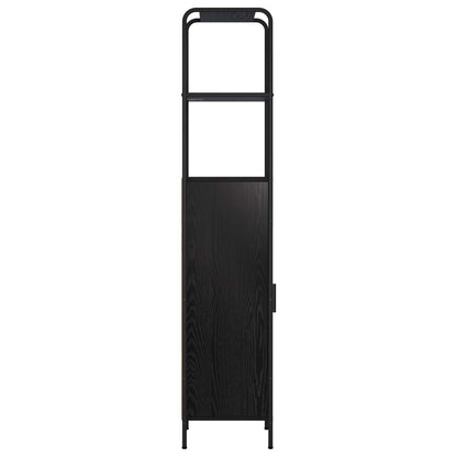 Highboard Black Oak 40 x 33 x 161 cm Engineered Wood