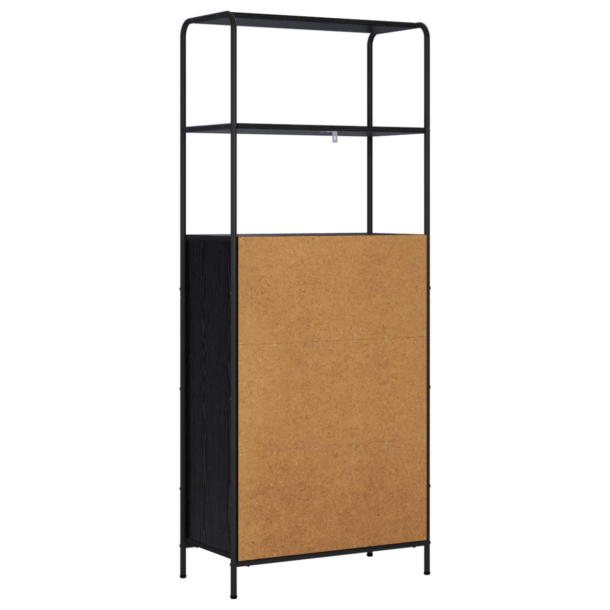 Highboard Black Oak 65 x 33 x 161 cm Engineered Wood