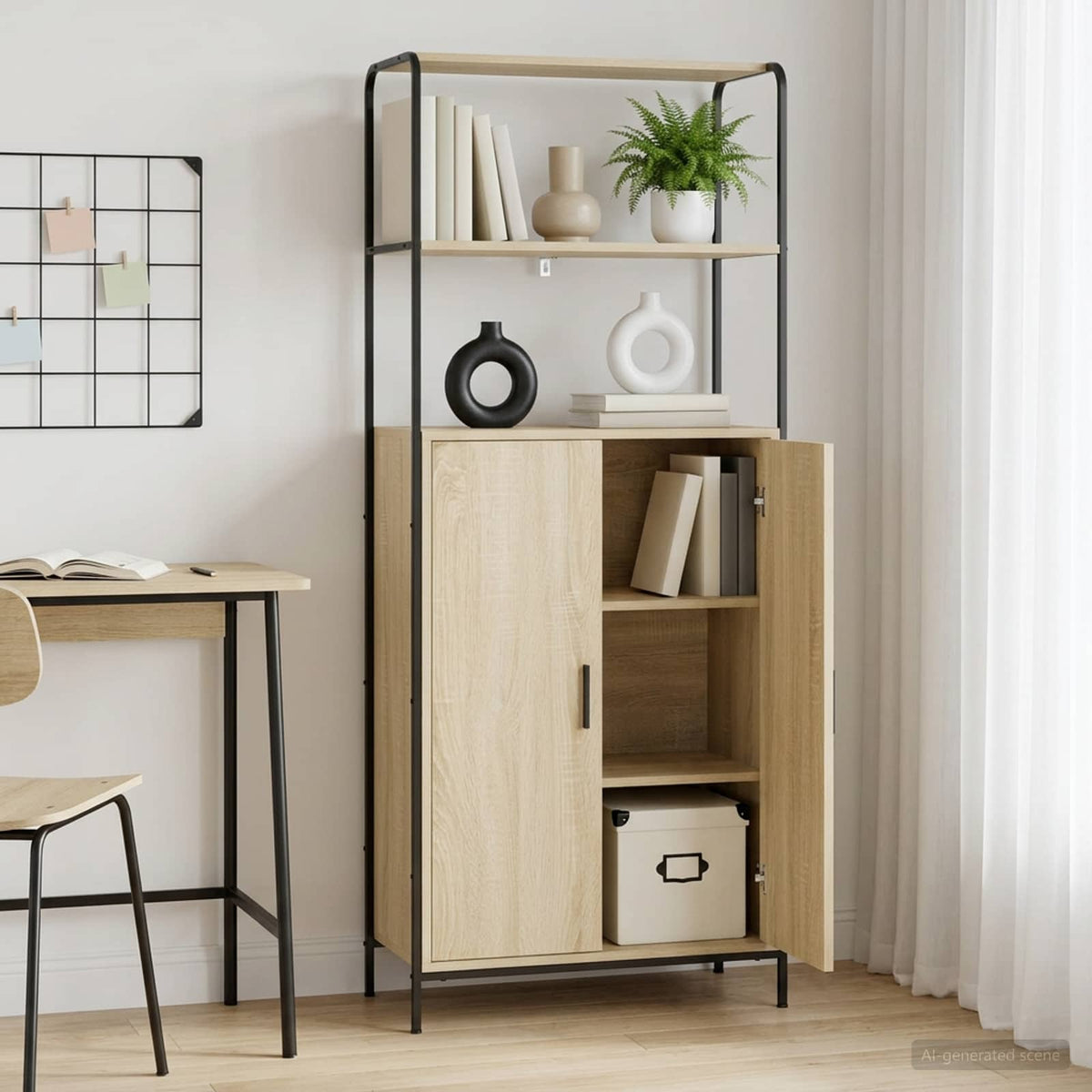 Highboard Sonoma Oak 65 x 33 x 161 cm Engineered Wood