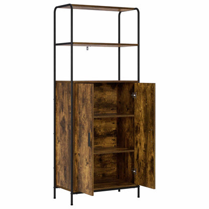 Highboard Smoked Oak 65 x 33 x 161 cm Engineered Wood