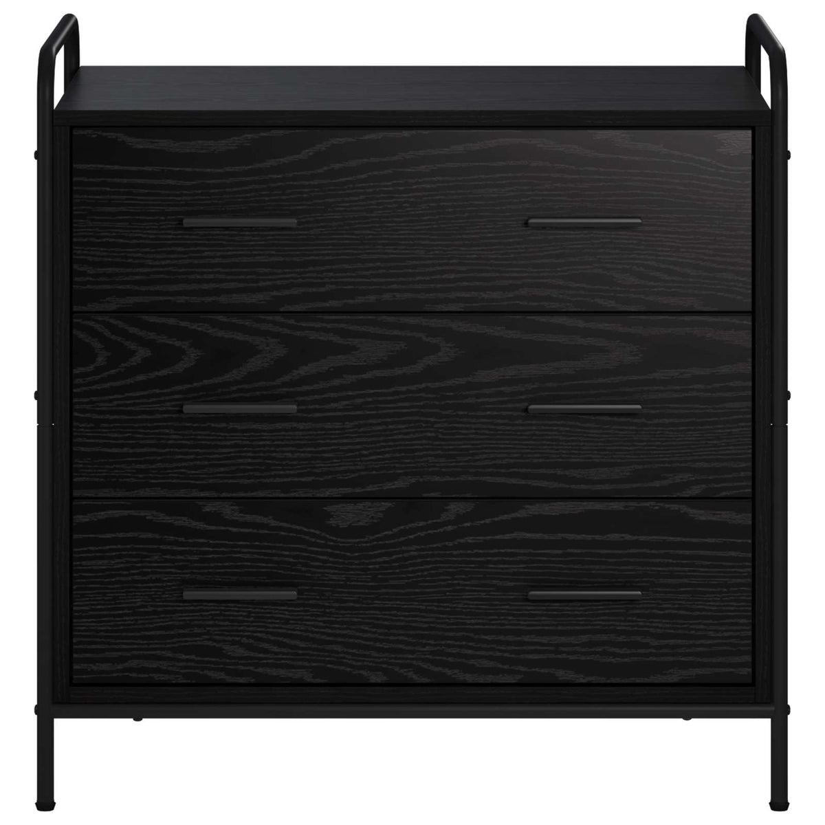 Drawer Cabinet Black Oak 70 x 39.5 x 71 cm Engineered Wood