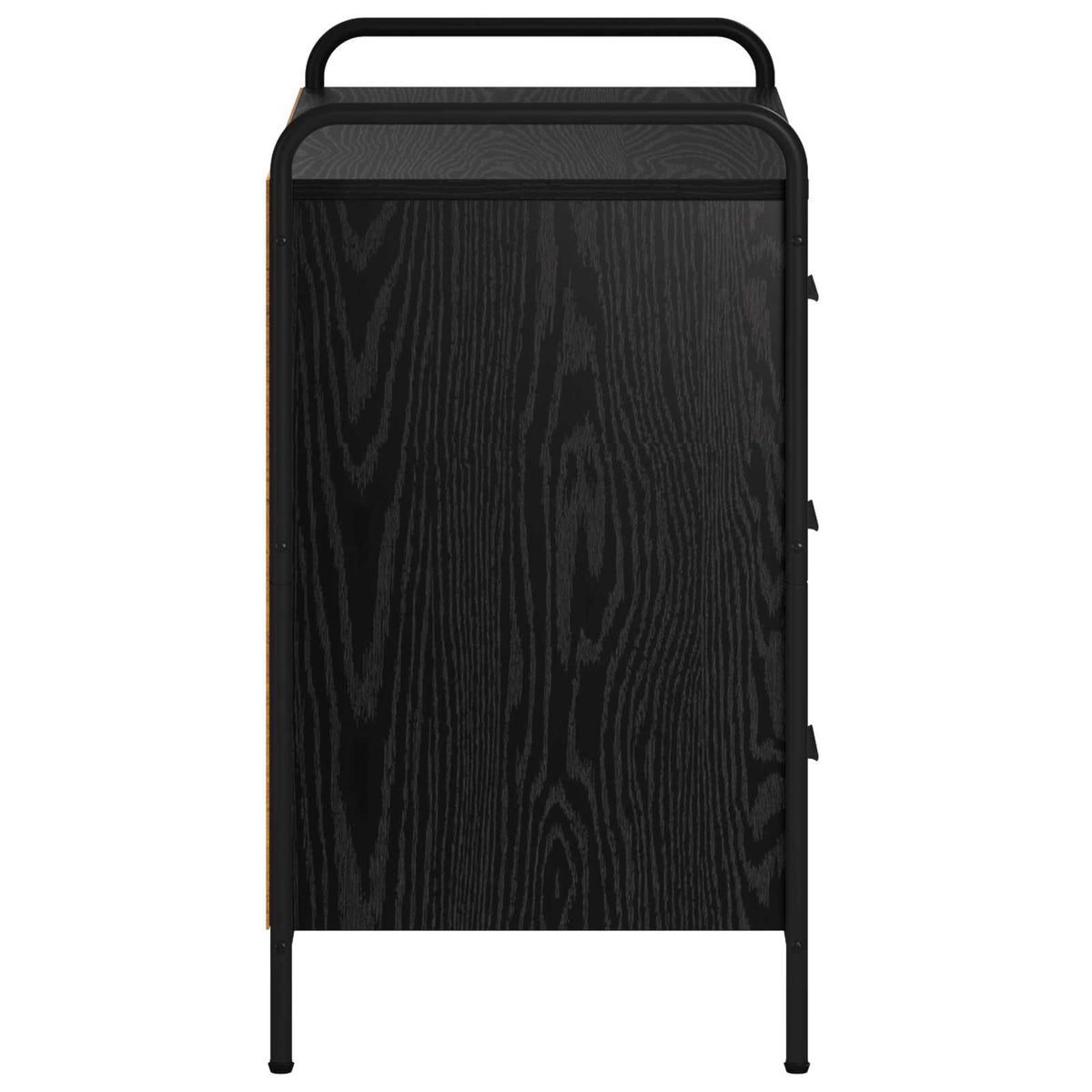Drawer Cabinet Black Oak 70 x 39.5 x 71 cm Engineered Wood