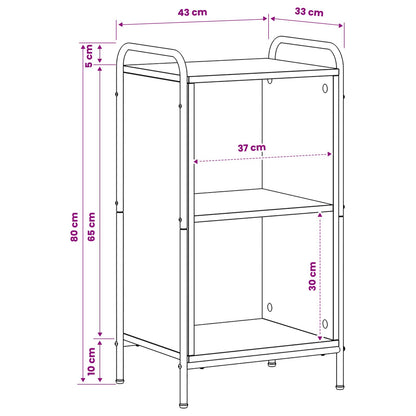 Book Cabinet 43 x 33 x 80 cm Engineered Wood Smoked Oak