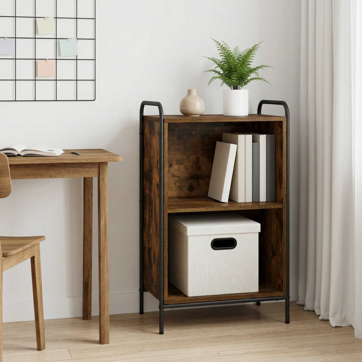 Book Cabinet 55.5 x 33 x 80 cm Engineered Wood Smoked Oak